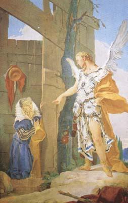 Giovanni Battista Tiepolo Sarah and the Archangel (mk08) Norge oil painting art